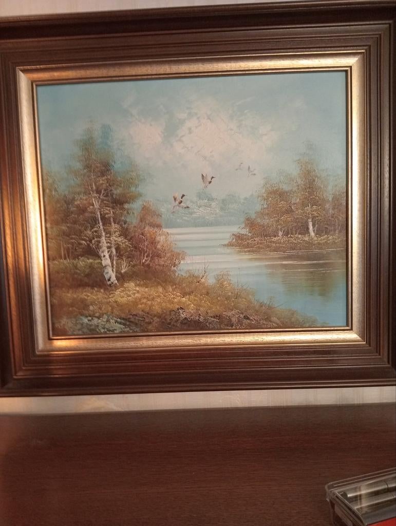 Belle peinture avec cadre, Enlèvement ou Envoi