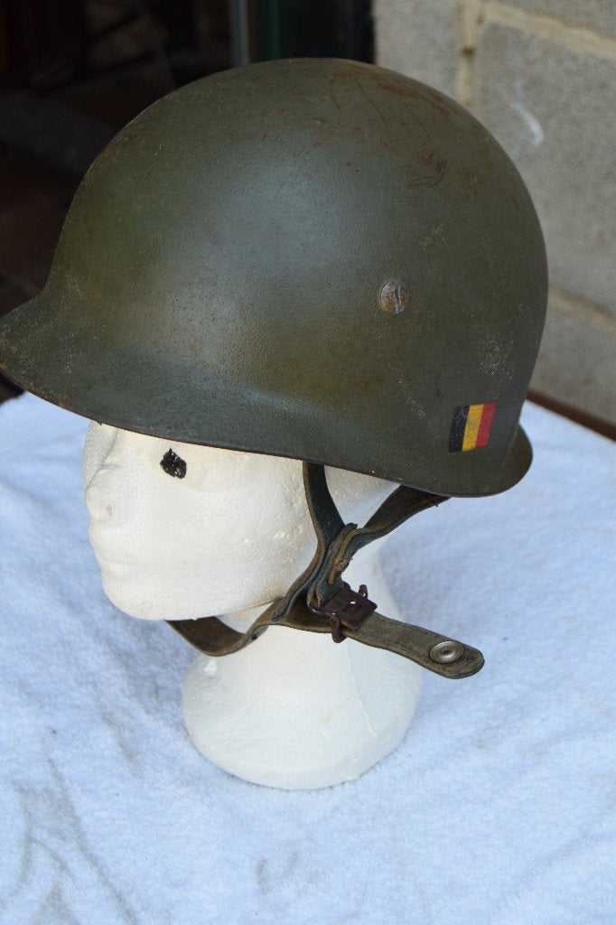 M71 belgische para commando helm, Ophalen of Verzenden, Overige soorten, Helm of Baret