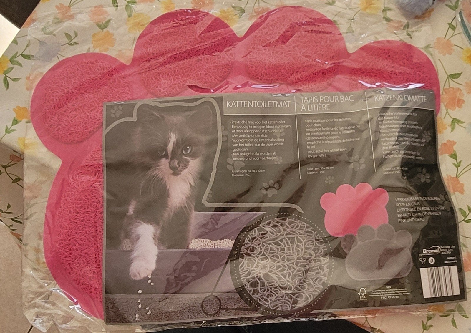 Tapis rose pour bac à litière - Neuf, Animaux & Accessoires, Bacs à litière, Enlèvement, Neuf, Fermé