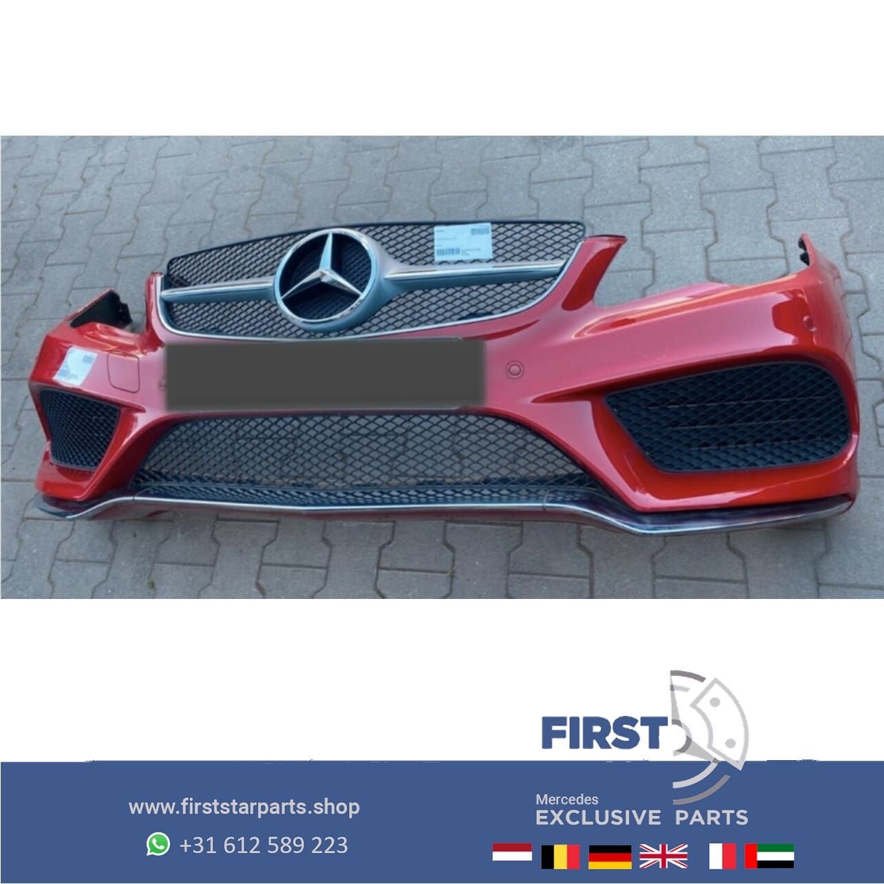 W207 FACELIFT AMG VOORBUMPER COMPLEET ROOD Mercedes E Klasse, Autos : Pièces & Accessoires, Utilisé, -, Avant, -