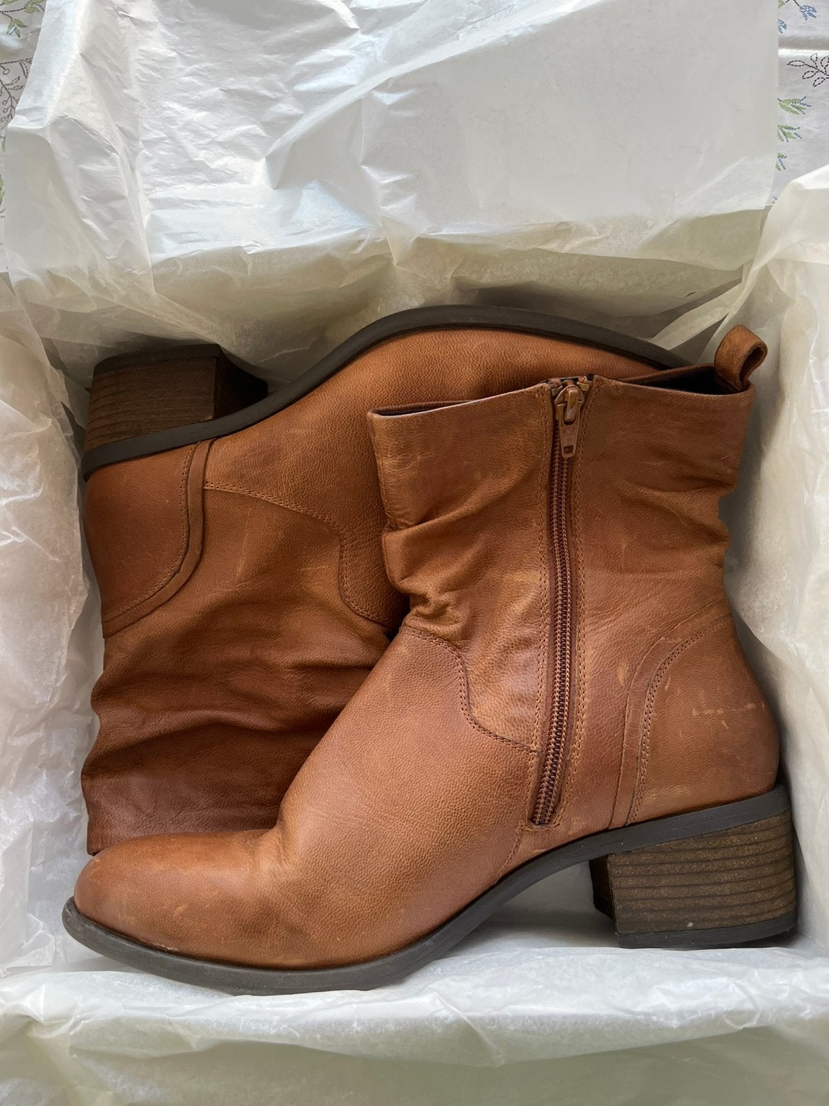 Lederen SPM bottines cognac maat 40, Kleding | Dames, Schoenen, Bruin, Lage of Enkellaarzen, Ophalen of Verzenden, Zo goed als nieuw