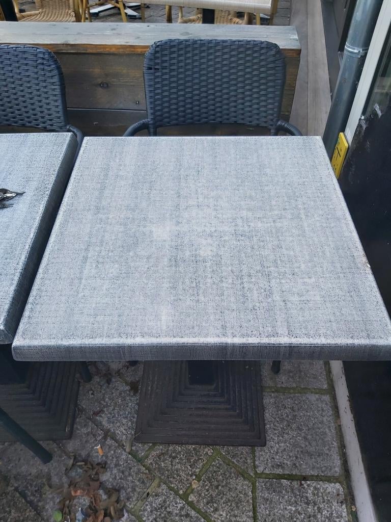13 horeca terrastafels 60 x 60 cm - stevige kwaliteit., Tuin en Terras, Ophalen