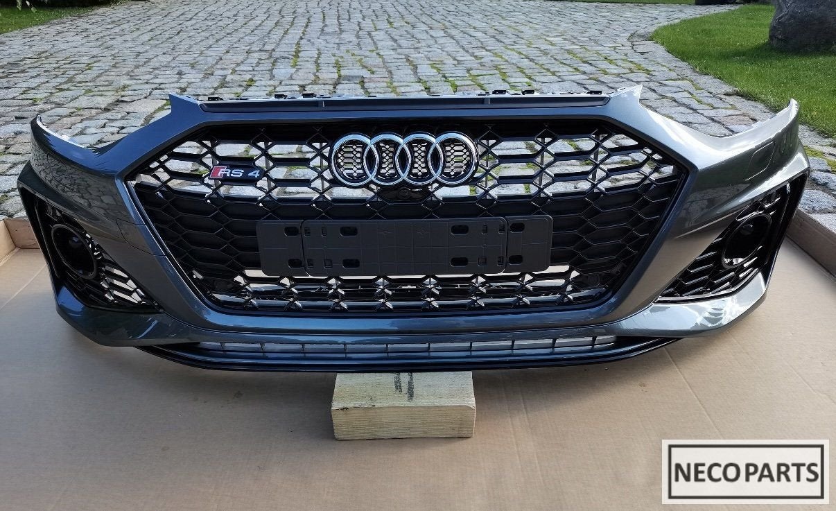 VOORBUMPER AUDI RS4 8W FACELIFT BUMPER LZ7S ALLES LEVERBAAR, Auto-onderdelen, Gebruikt, -, Achter, -