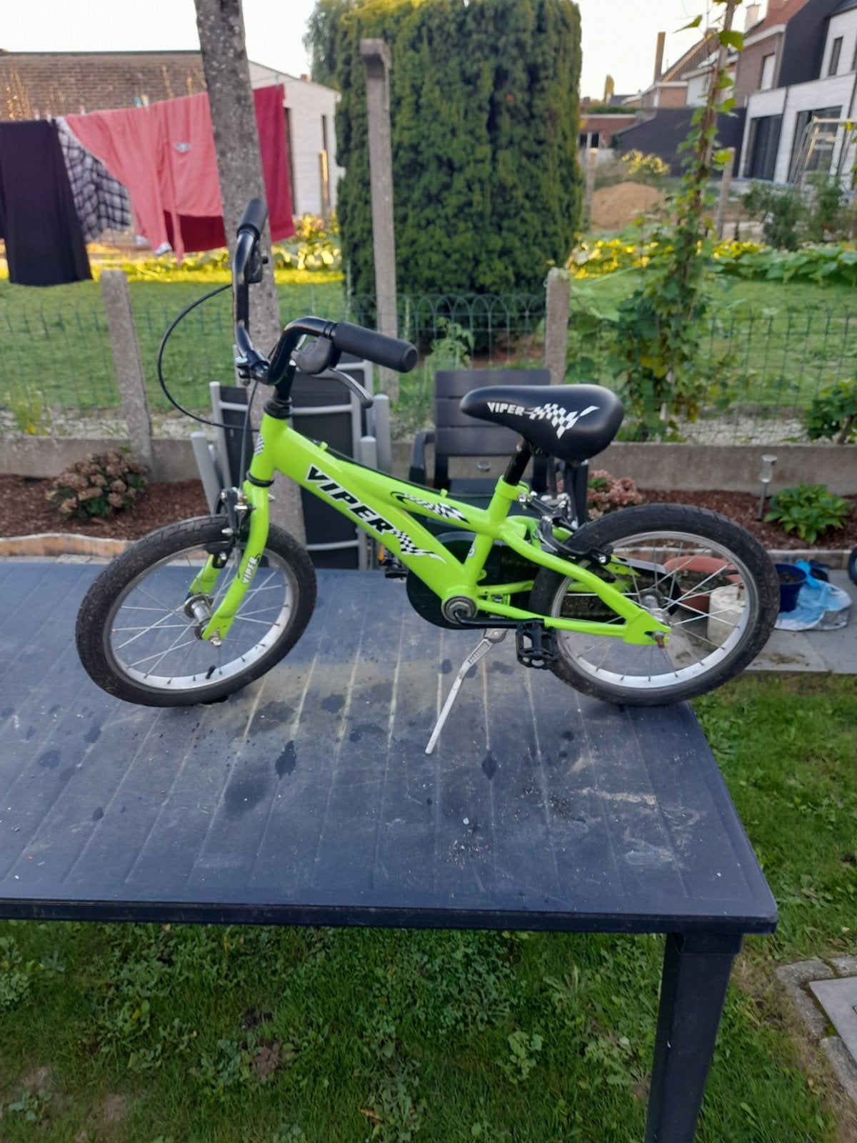 gerestaureerde kinderfiets lichtgroen Viper, Fietsen en Brommers, Ophalen, Gebruikt, Staal, Minder dan 16 inch