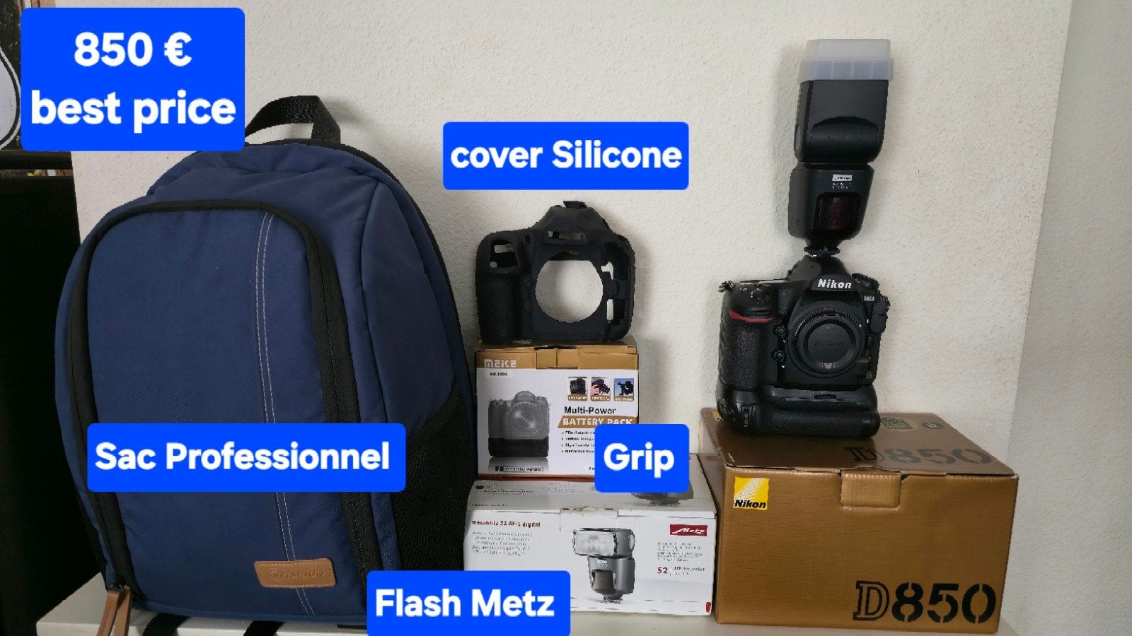 Nikon D850 + Accessoires, TV, Hi-fi & Vidéo, Écran tactile, Enlèvement, Utilisé, 45 mégapixels