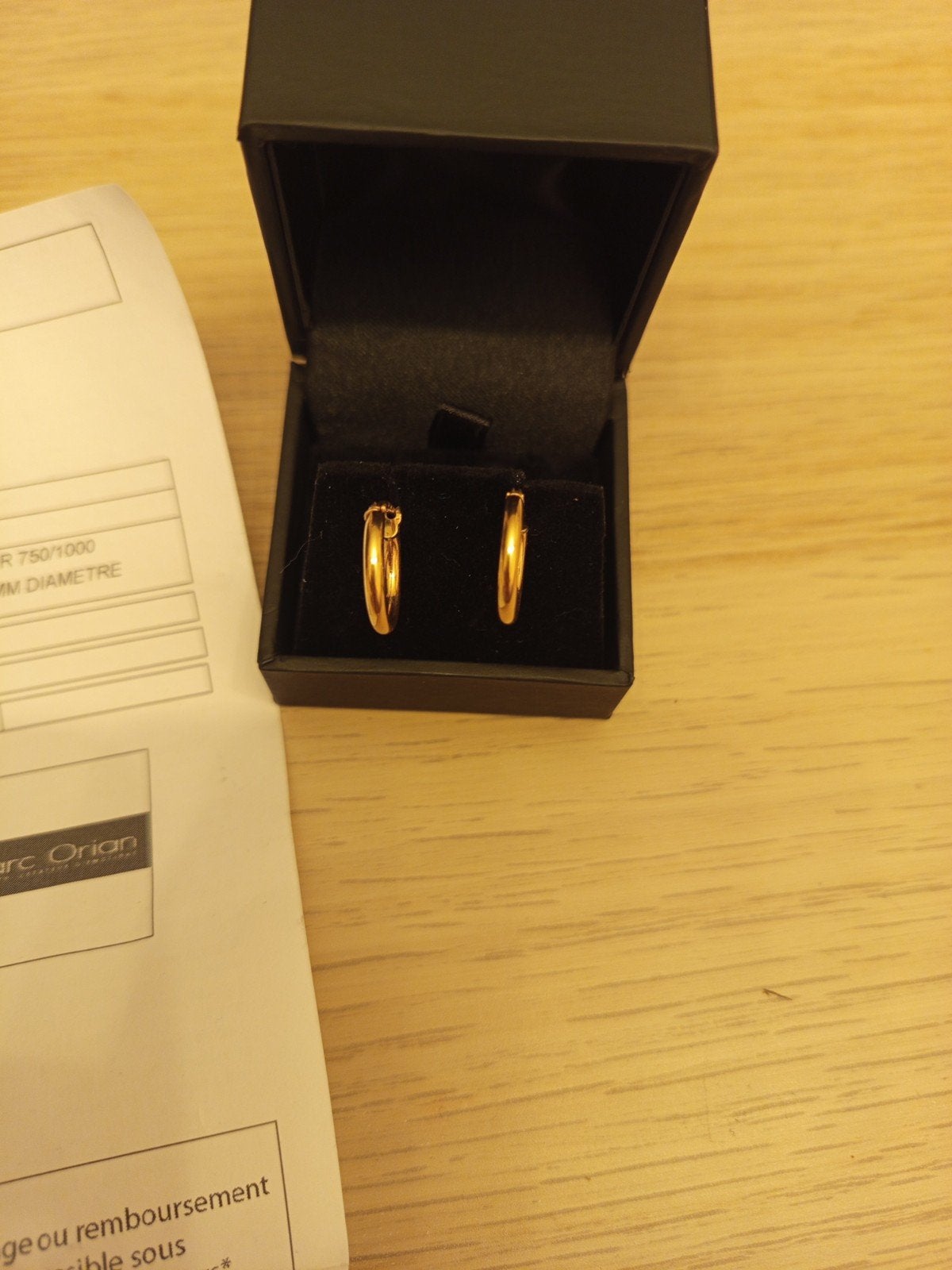 Oorbellen van 925 zilver verguld met 18 karaat goud, Hangers, Nieuw, Ophalen of Verzenden, Goud