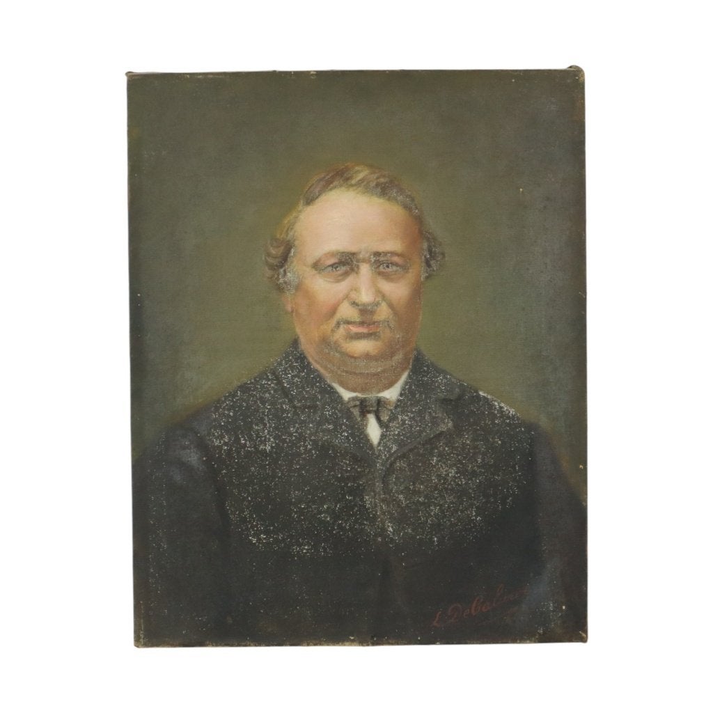 Antiek Schilderij Man Portret Gesigneerd Begin 20ste Eeuw, Antiek en Kunst, Ophalen of Verzenden