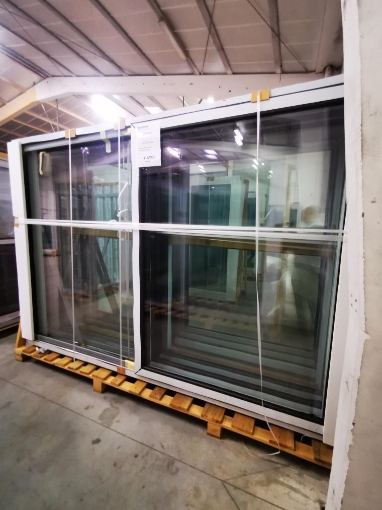 PVC Schuifraam 1 zijde schuivend 2980 x 2100 (B x H in mm), Kunststof, 225 cm of meer, Ophalen of Verzenden, Zo goed als nieuw