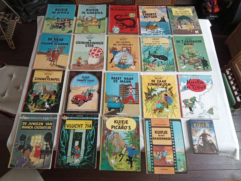 Kuifje strips 19 verschillende verhalen van Kuifje + 1 dvd., Livres, BD, Plusieurs BD, Enlèvement ou Envoi, Utilisé, Herge