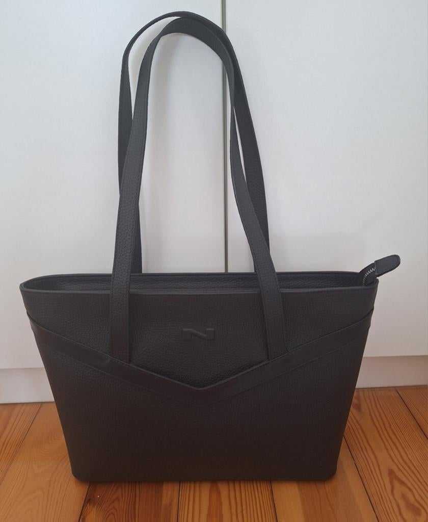 Zwarte lederen Nathan Baume handtas schoudertas, Handtassen en Accessoires, Ophalen of Verzenden