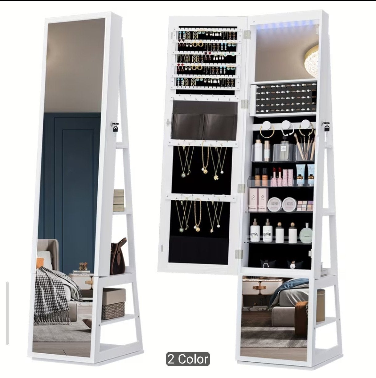 Armoire à bijoux avec miroir, Maison & Meubles, Accessoires pour la Maison | Miroirs, Enlèvement