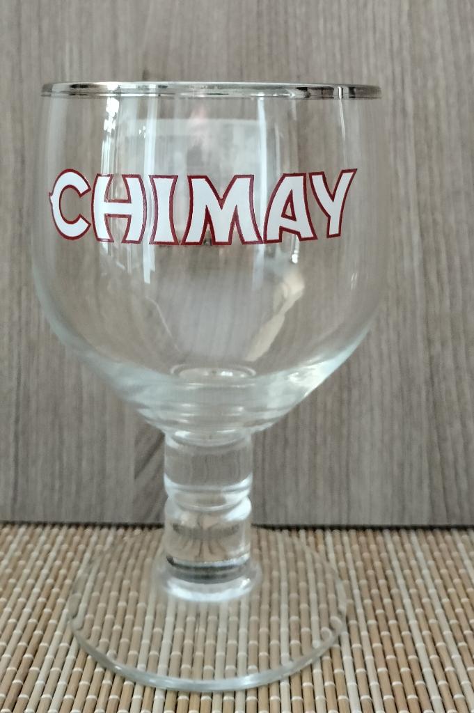 verre à bière CHIMAY avec photo sérigraphiée ADS 1956, Collections, Enlèvement, Comme neuf, Verre ou Verres, Autres marques