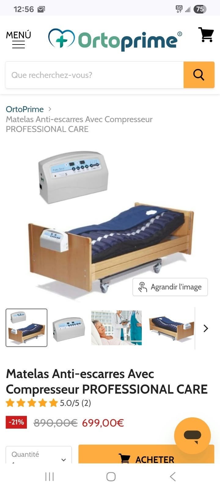 Matelas anti-escarres plus le lit, Enlèvement, Comme neuf