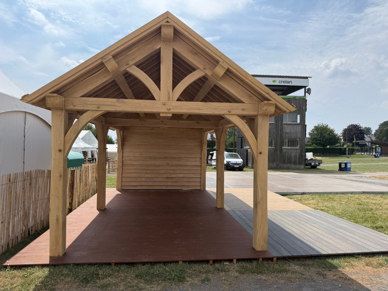 Pool house en chêne, Enlèvement, Comme neuf, Bois