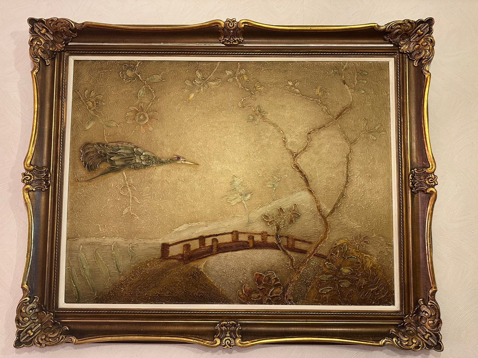 Decoratief reliëf – natuurtafereel – baroklijst, Ophalen, Klassiek, Paneel