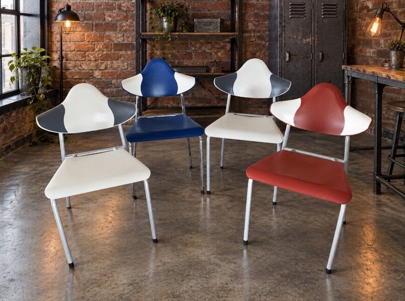 Design 4 stoelen Parlando van Drabert jaren '90, Ophalen, Overige kleuren, Design, Vier