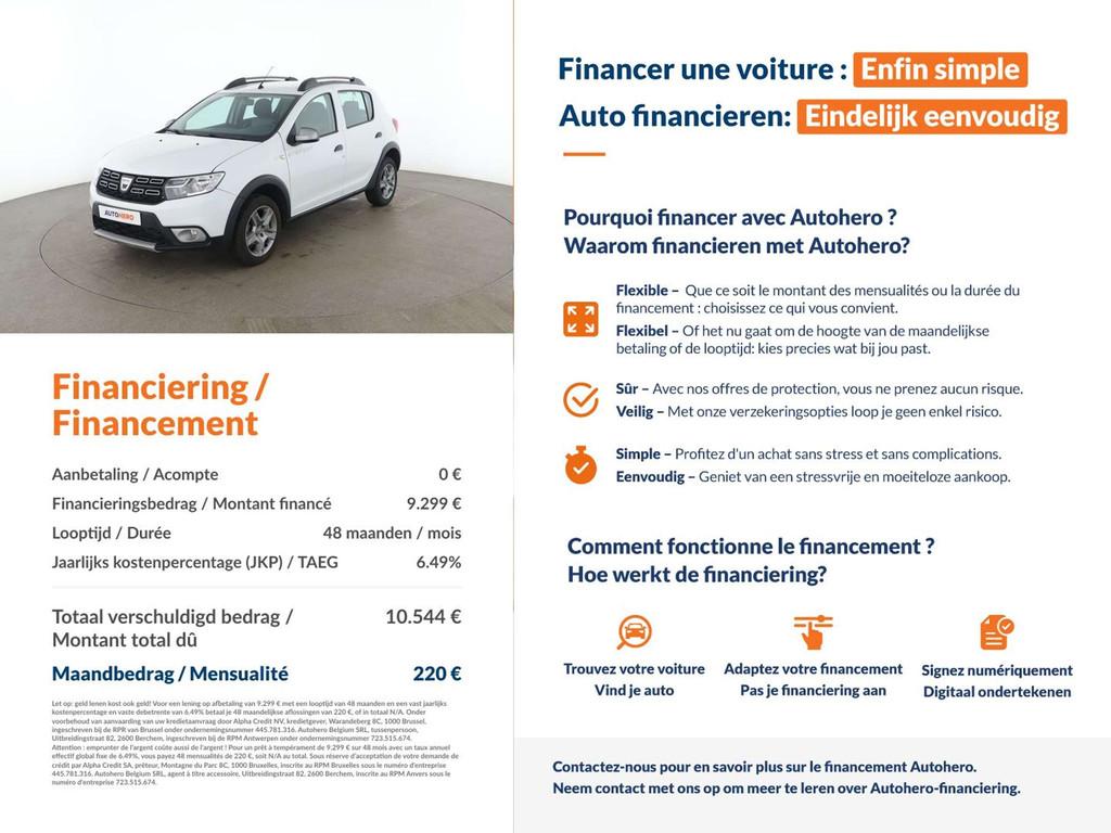 Dacia Sandero 1.0 SCe Stepway Essential, Achat, 998 cm³, Euro 6, https://public.car-pass.be/vhr/936c97bb-4c4d-411a-a0a0-becaa8db66e4