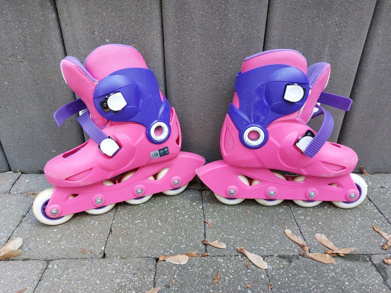 Roze-paarse kinderskates maat 28–30, Ophalen, Verstelbaar, Kinderen