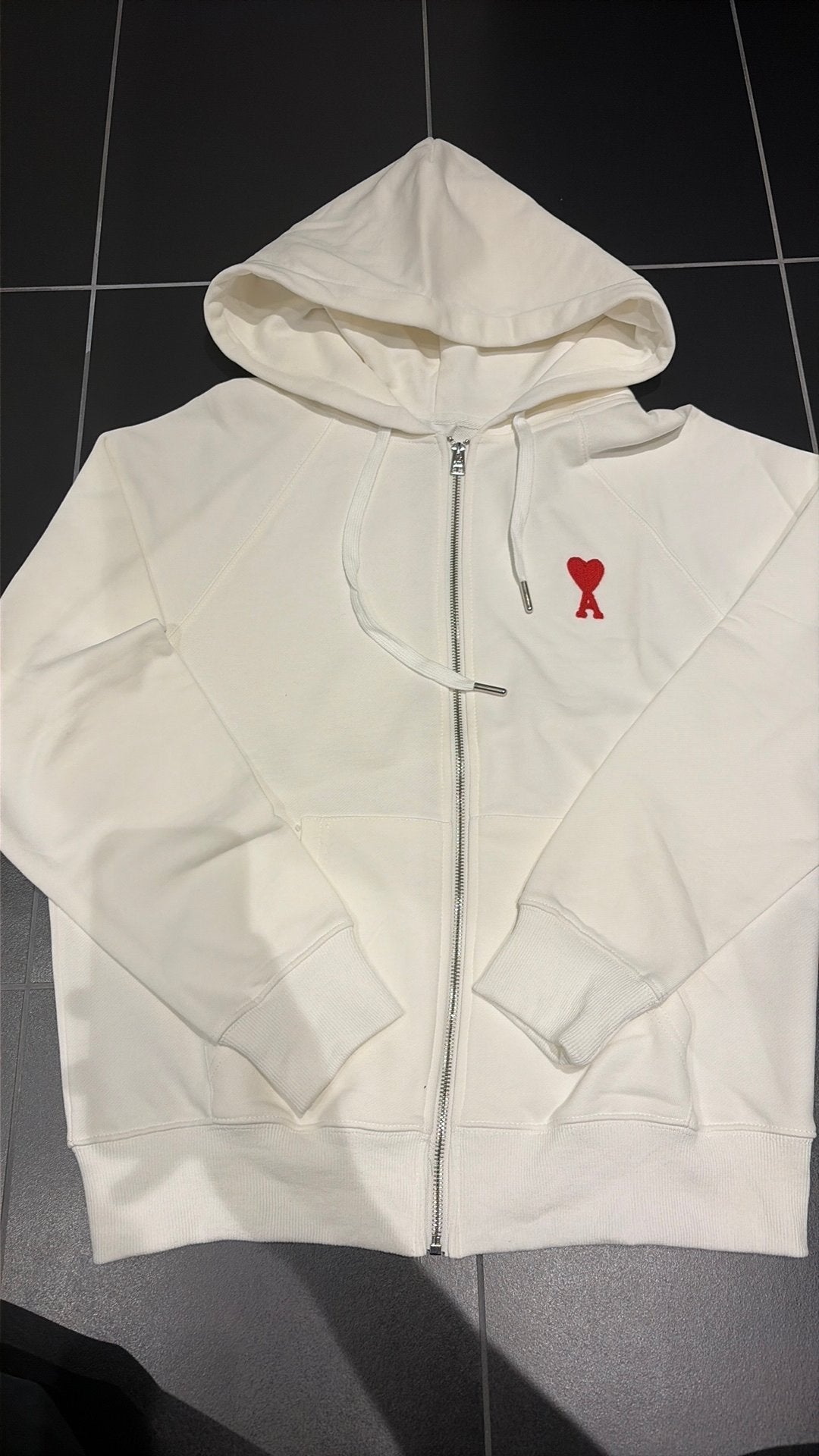 Witte ami paris zip up trui, Envoi, Comme neuf