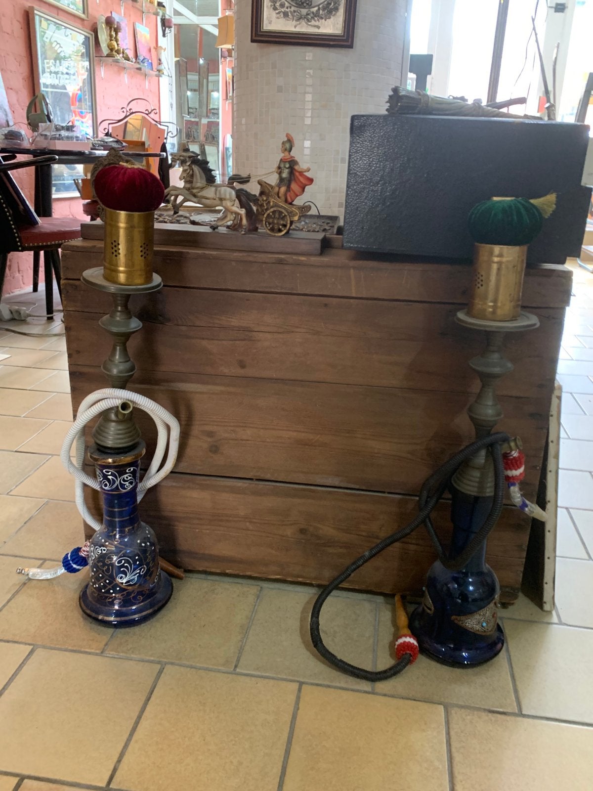 Vintage waterpijp voor gebruik of deco, Ophalen, Zo goed als nieuw, (Water)pijp