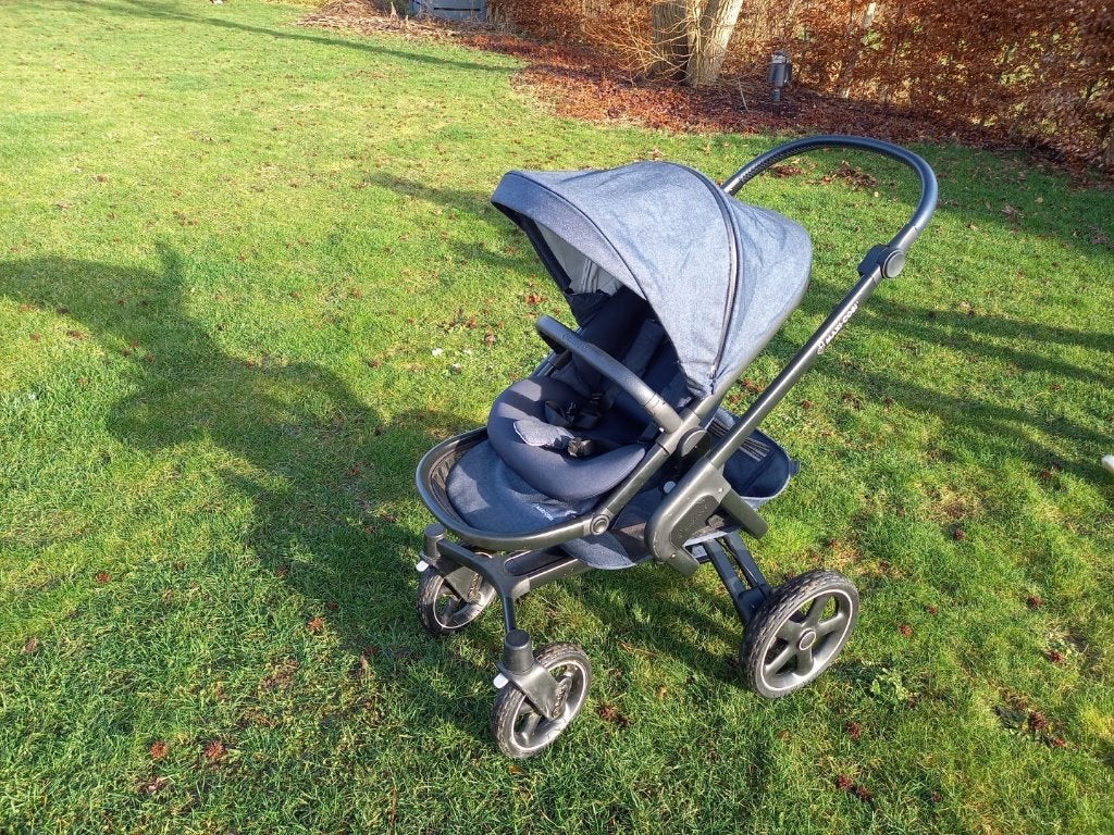 Kinderkoets Maxi Cosi jeansblauw, Poussette combi, Comme neuf, Maxi-Cosi, Voiture duo