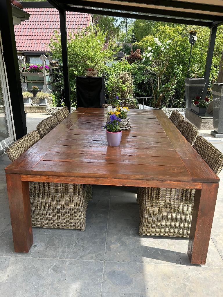 Tuintafel extra groot Bristol, Enlèvement, Comme neuf, Rectangulaire, Bois de teck