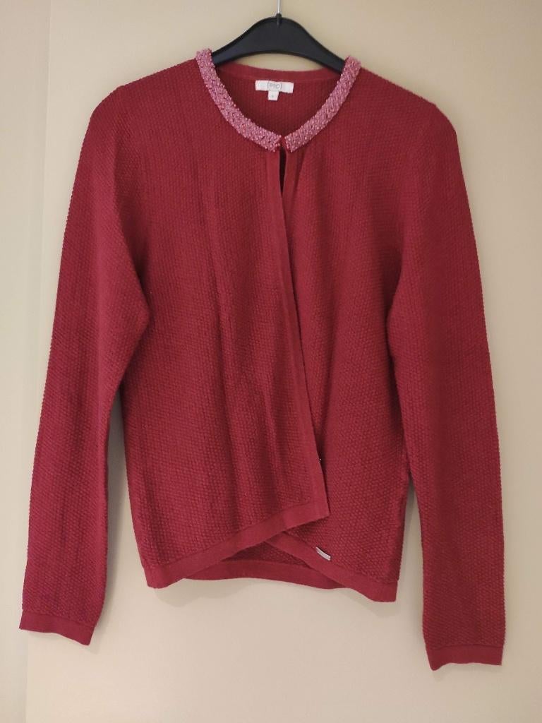 Trui bordeaux met parels, PTC, maat L, Ophalen, Overige kleuren, Maat 42/44 (L), Gedragen