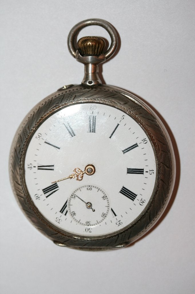 Antieke zakhorloge massief zilver, Enlèvement ou Envoi