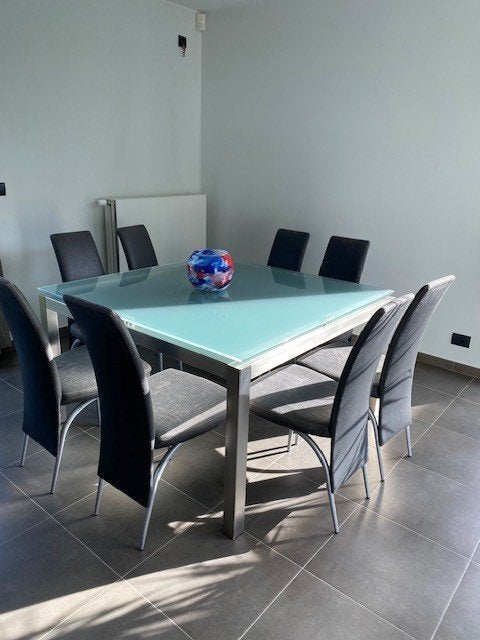 eettafel, Ophalen, Gebruikt, Vierkant, Glas