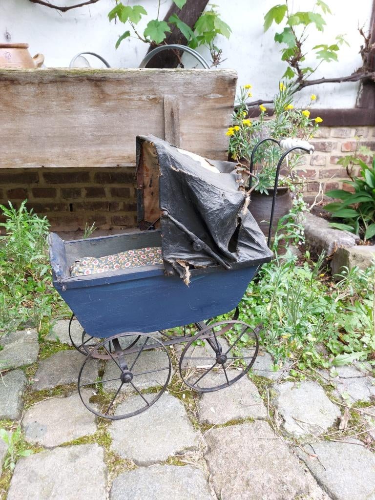 oude poppenwagen wagen-koetsje, begin 1900, Ophalen of Verzenden