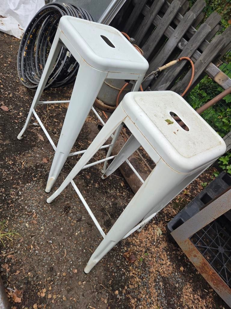 Stoel / barkruk, Huis en Inrichting, Barkrukken, Ophalen, Gebruikt, 60 tot 90 cm, Metaal