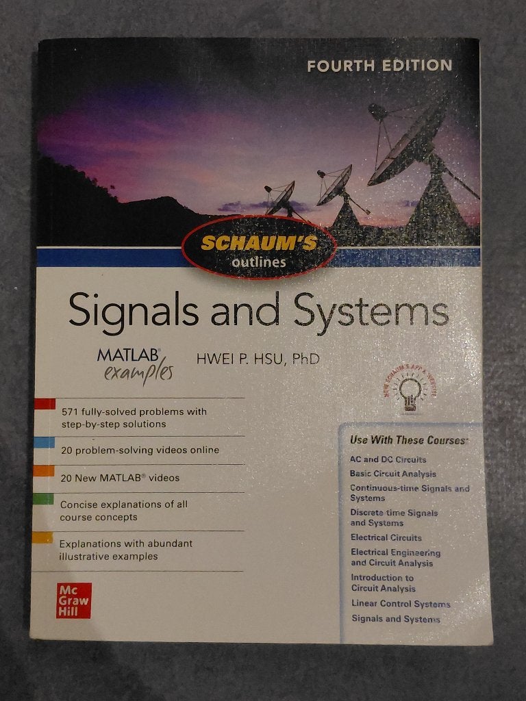 Schaum's outline of Signals and Systems (Fourth edition), Enlèvement ou Envoi, Comme neuf, Enseignement supérieur, Hwei P. Hsu