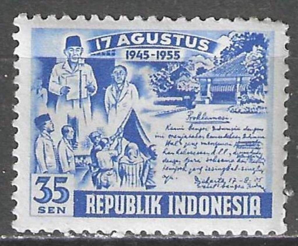 Indonesie 1955 - Yvert 98 - 10 Jaar Onafhankelijk (PF), Postzegels en Munten, Verzenden, Postfris