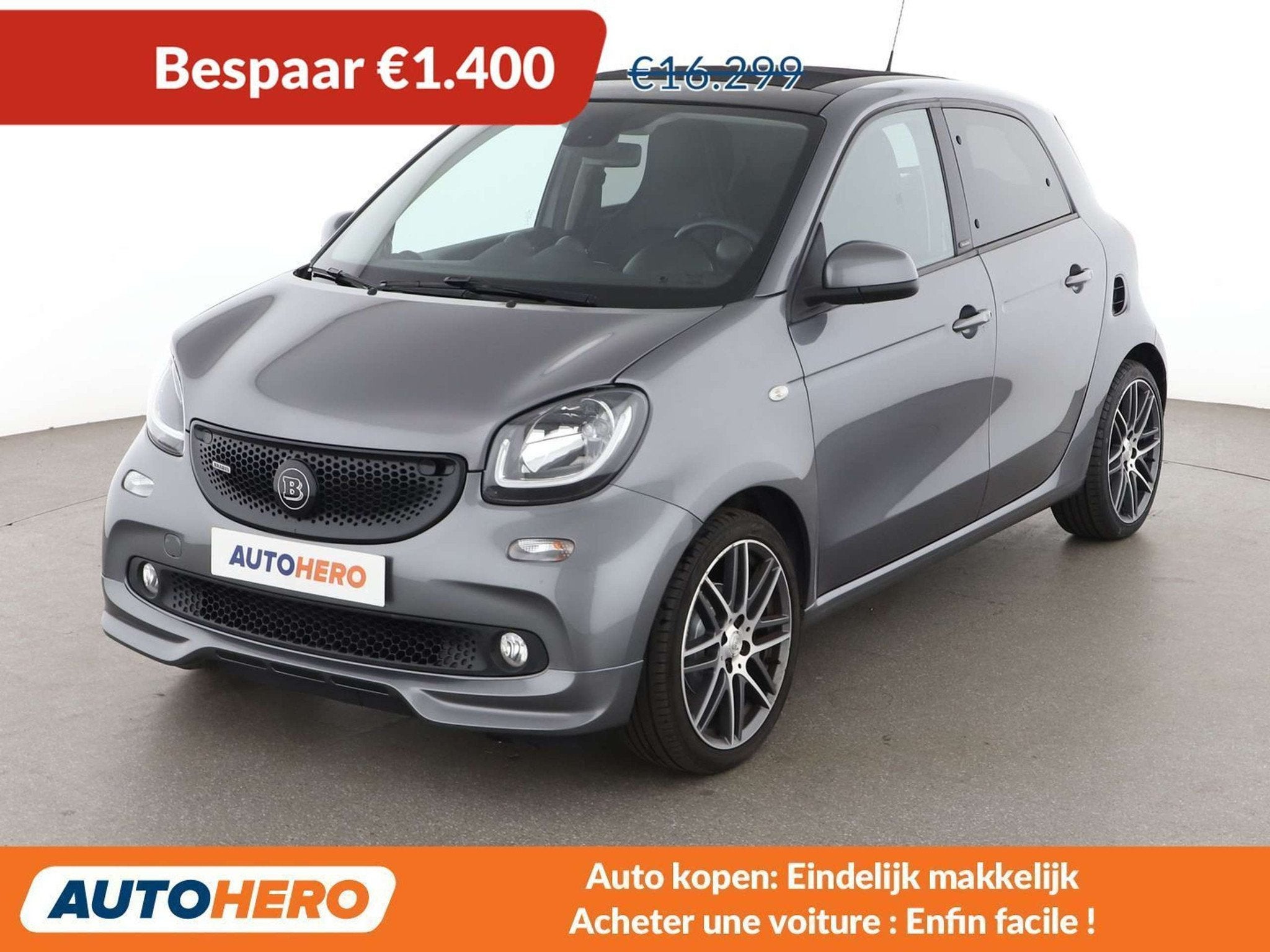 Smart Forfour 0.9 Turbo Brabus Brabus (automatique), Autos, Cuir, Argent ou Gris, Achat, 898 cm³