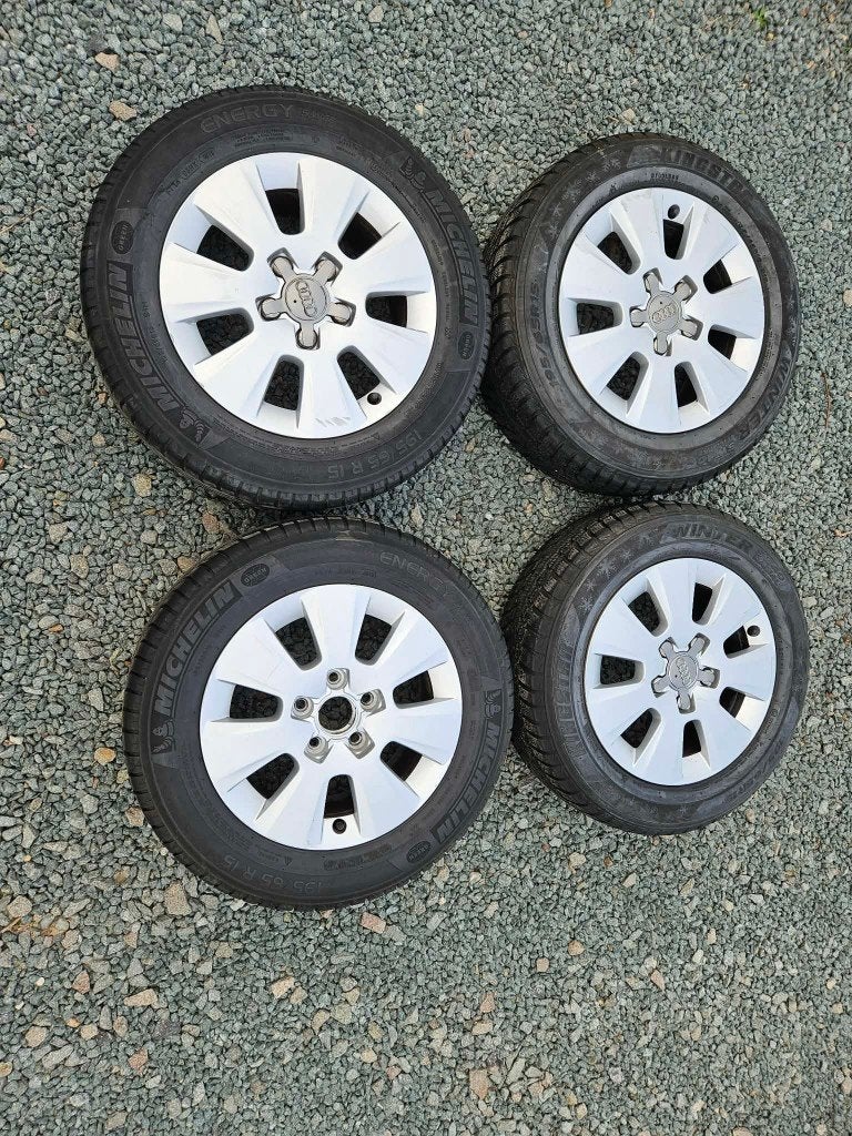 4 jantes Audi A3 en 15", Enlèvement, Utilisé, 15 pouces, Pneus et Jantes