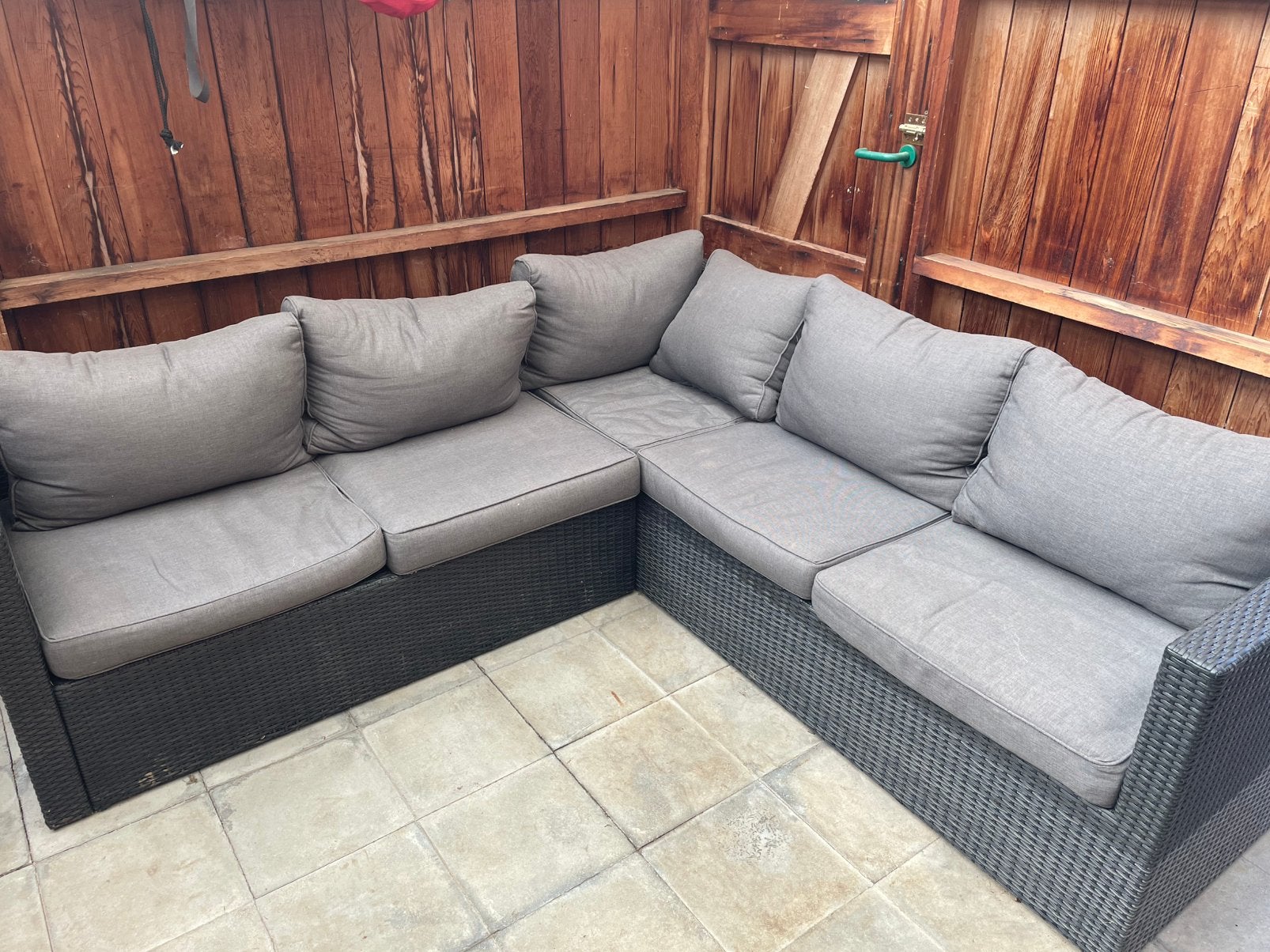 Lounge set gebruikte staat, Tuin en Terras, Ophalen, 5 zitplaatsen, Gebruikt, Bank