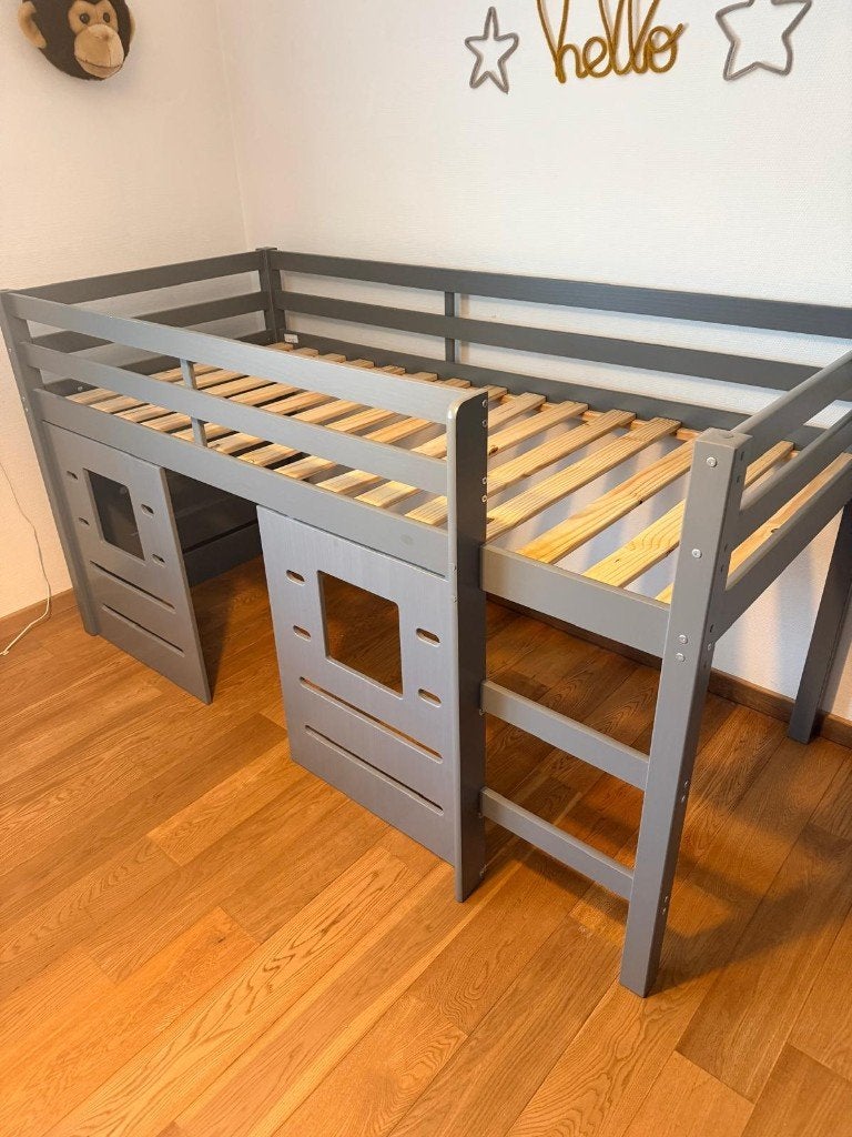 Lit enfant cabane., Kinderen en Baby's, Ophalen, 85 tot 100 cm, Gebruikt, Lattenbodem