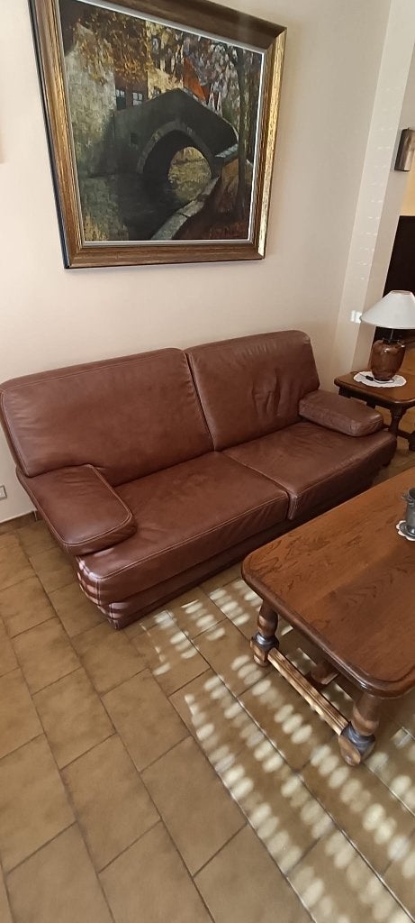Kalfslederen 2+3zit, Enlèvement, Utilisé, Cuir