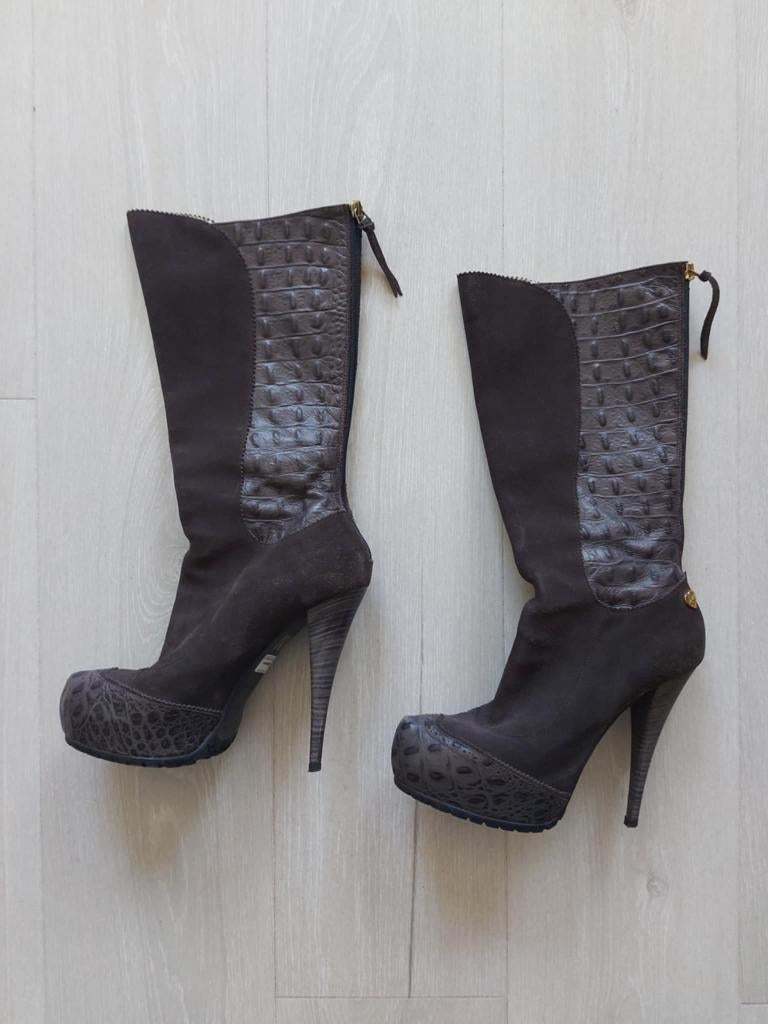 Just Cavalli – Laarzen, Enlèvement ou Envoi, Brun, Porté, Bottes hautes