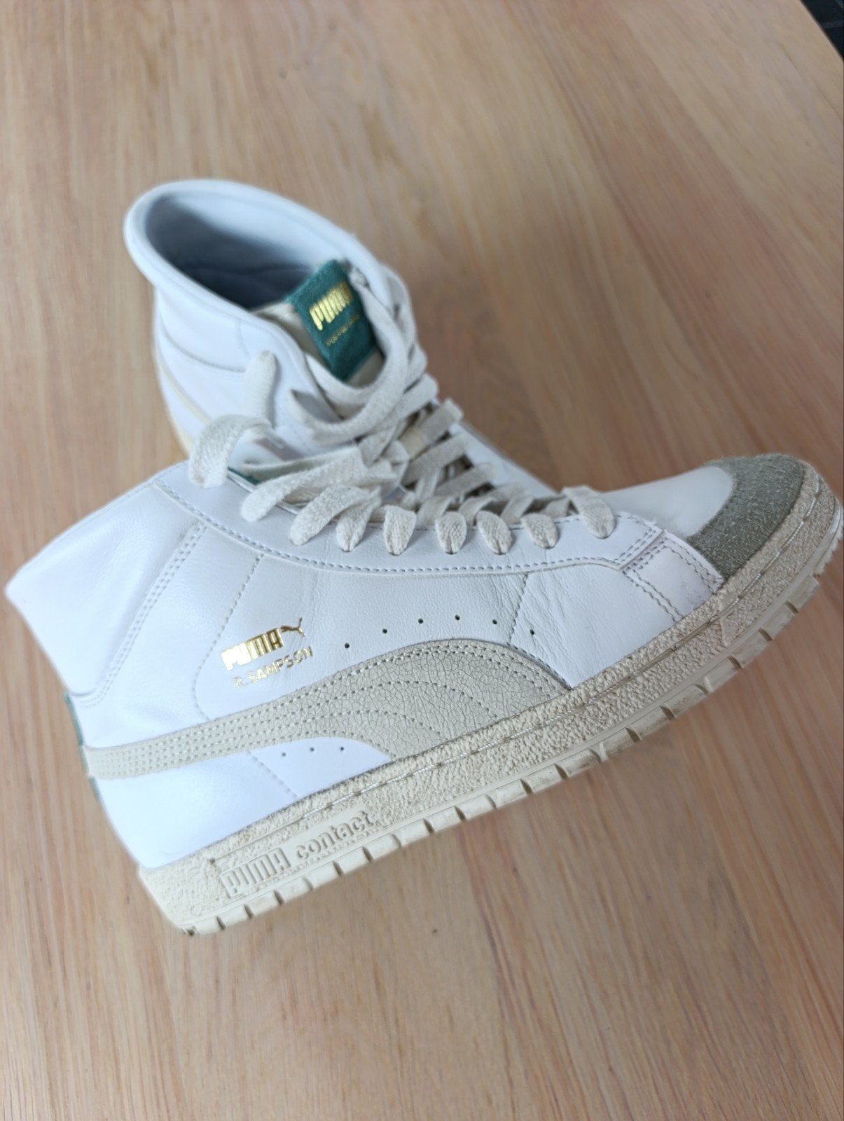 Puma sneakers Ralph Sampson mid maat 41 wit leder, Puma, Wit, Ophalen of Verzenden, Sneakers
