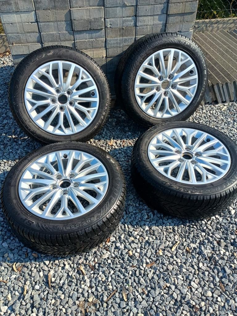Audi 5x112 16inch Dunlop winterset, Ophalen, Gebruikt, 16 inch, Banden en Velgen