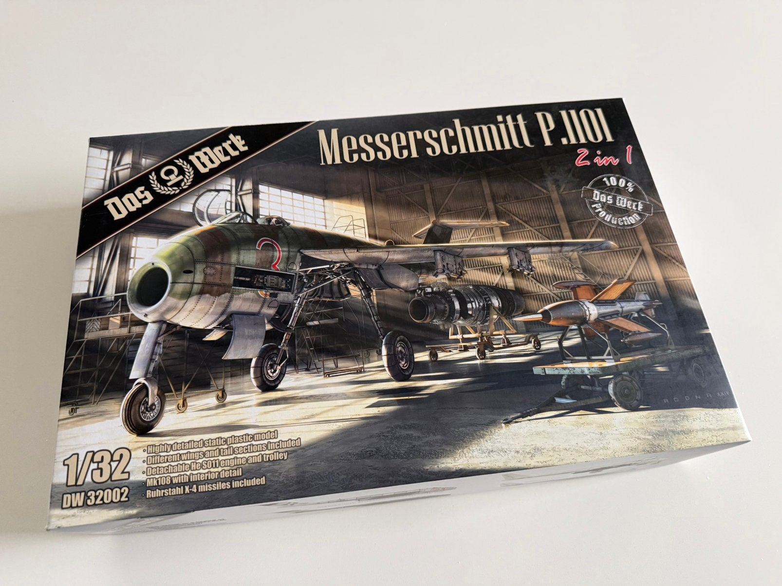 Das Werk Messerschmitt P-1101 1/32, Nieuw, Groter dan 1:72, Vliegtuig, Ophalen