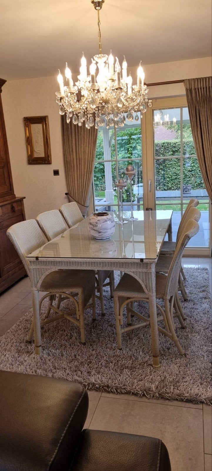 Vincent Sheppard Lloyd Loom eettafel met 6 stoelen, Huis en Inrichting, Ophalen