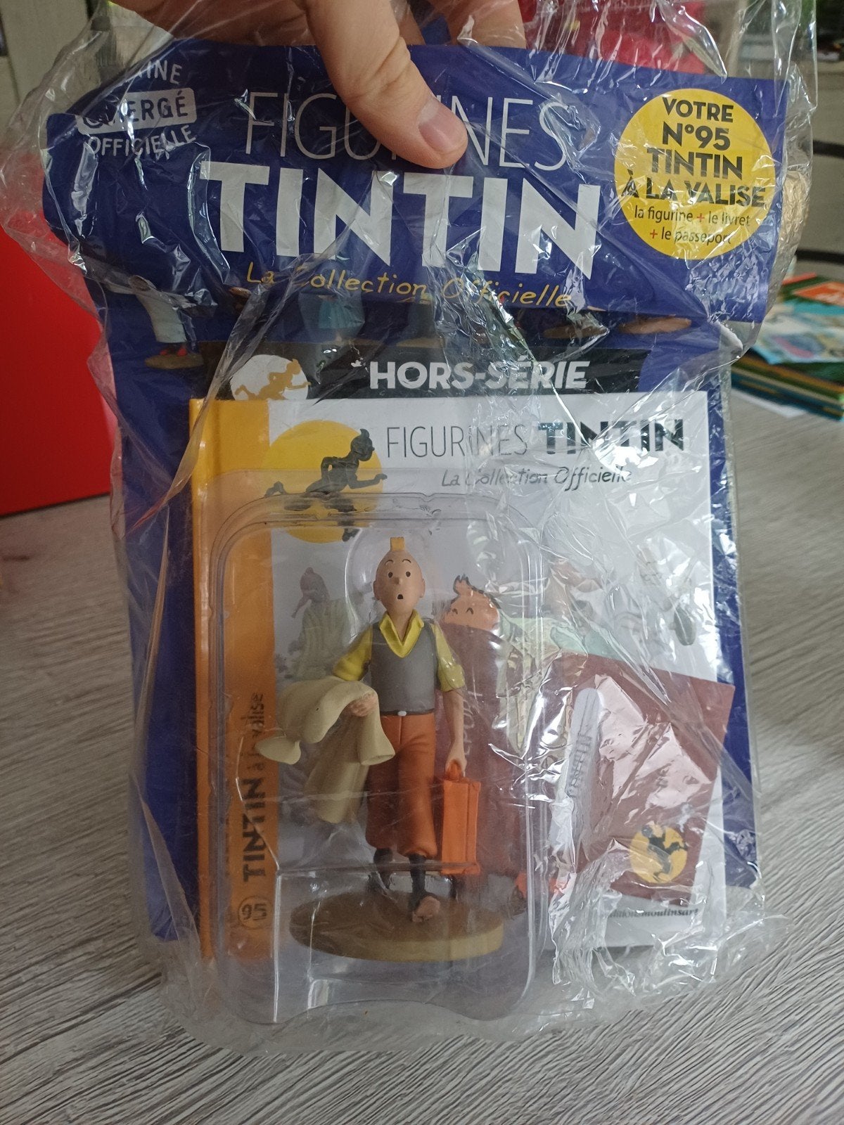 Figuur Kuifje Koffer 95 Moulinsart, Ophalen of Verzenden, Kuifje, Zo goed als nieuw, Beeldje of Figuurtje