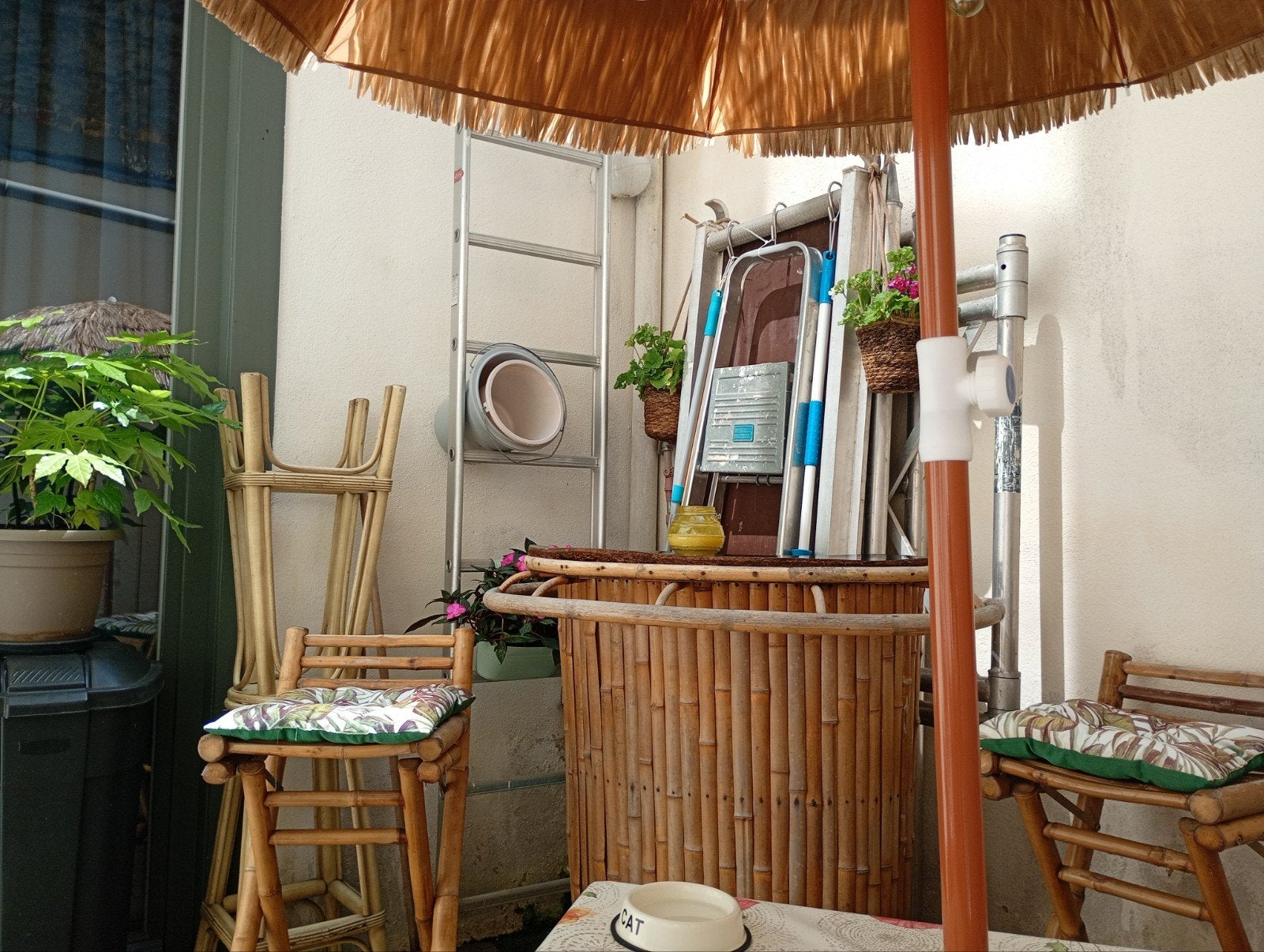 Tiki bar, Tuin en Terras, Tuinhuizen, Gebruikt, Overige typen, Hout, Minder dan 250 cm, Minder dan 200 cm, Ophalen