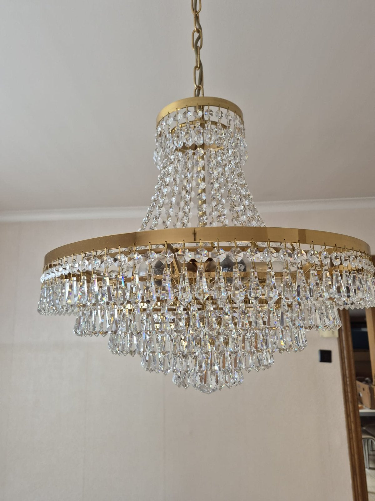 Swarovsky kristallen kroonluster, Maison & Meubles, Lampes | Lustres, Enlèvement, Comme neuf