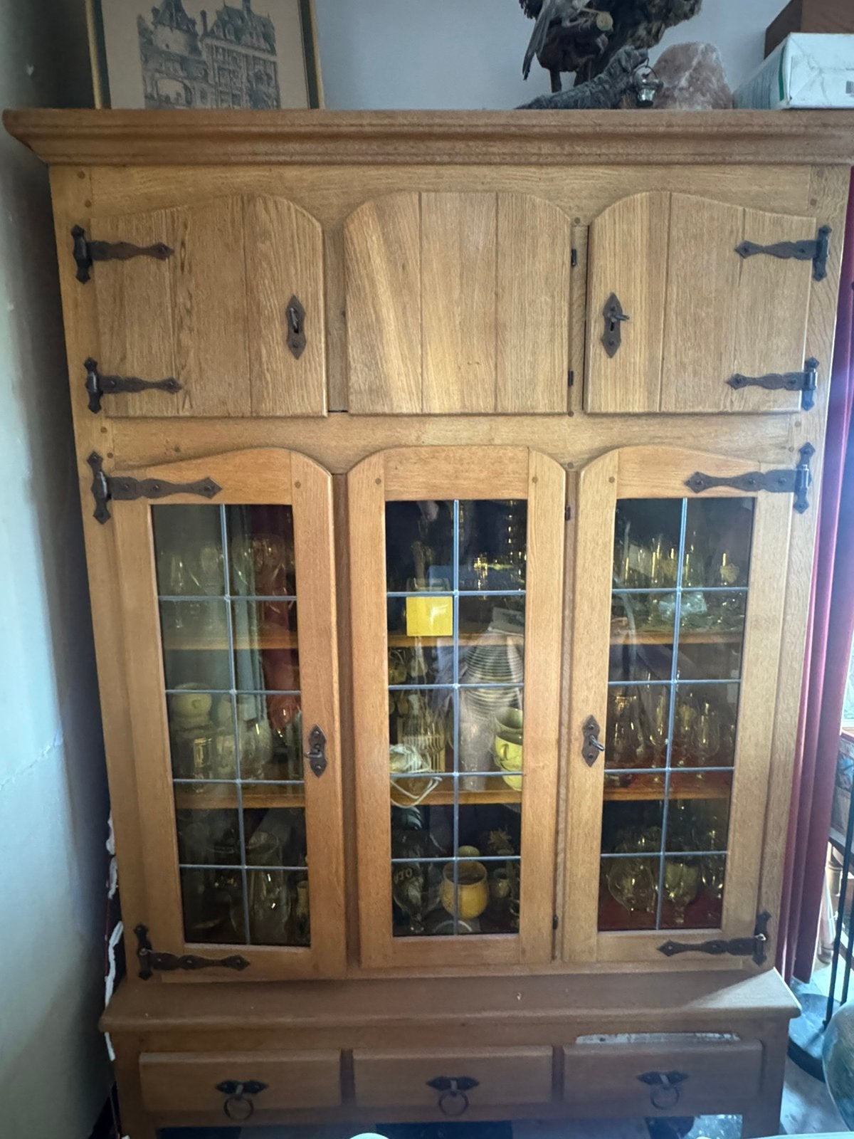 Salle a manger en chêne massif, Maison & Meubles, Armoires | Buffets, Comme neuf, Chêne, Enlèvement