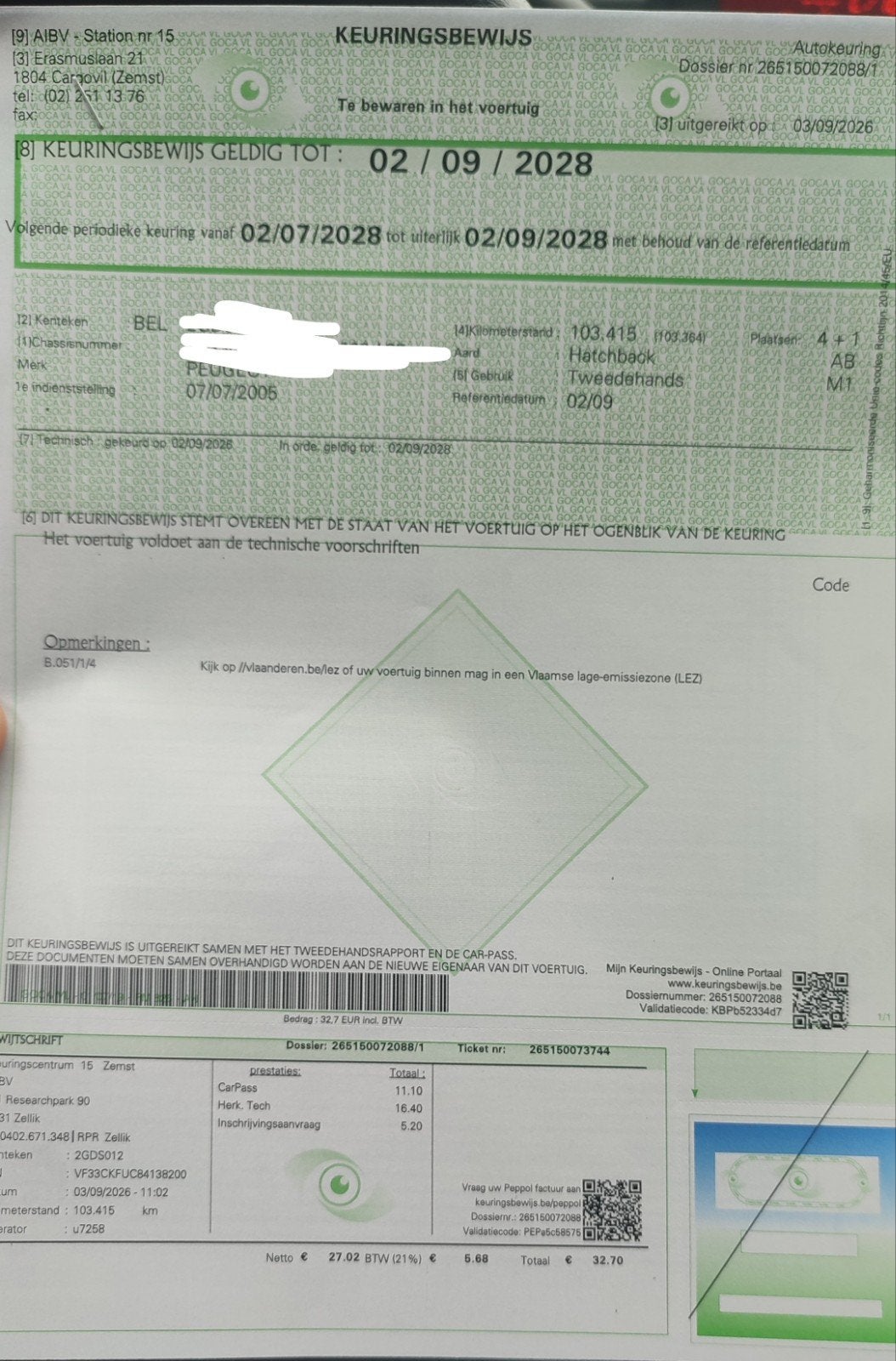 Peugeot 307 essence prête à immatriculé, Achat, Boîte manuelle, Particulier, Air conditionné