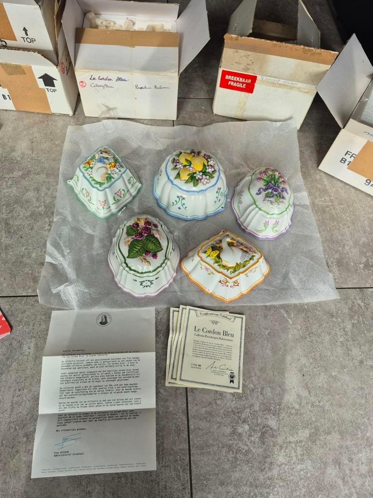 Set 5 Porseleinen bakvormen, Ophalen