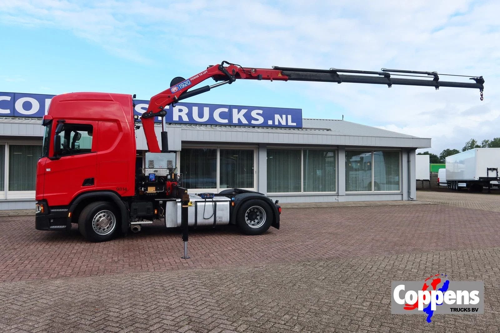 Scania R500 NGS 4x2 Trekker met kraan HMF 1920, Automaat, Scania, Bedrijf, ABS